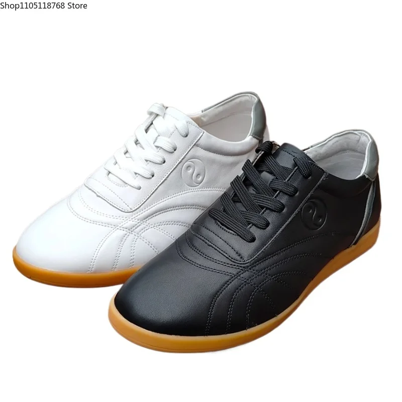 أحذية تاي تشي فنون الدفاع عن النفس من الجلد الطبيعي الفاخر من جلد البقر خفيفة الوزن وغير قابلة للانزلاق #1