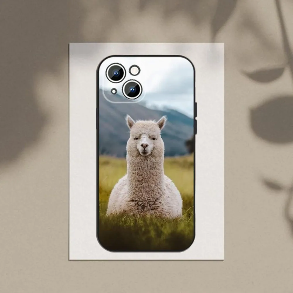 Lama Llama Alpaca  Phone Case Phone Case For Apple iPhone 15,14,13,12,11,XS,XR,X,8,7,Pro,Max,Plus,mini Silicone Black Cover