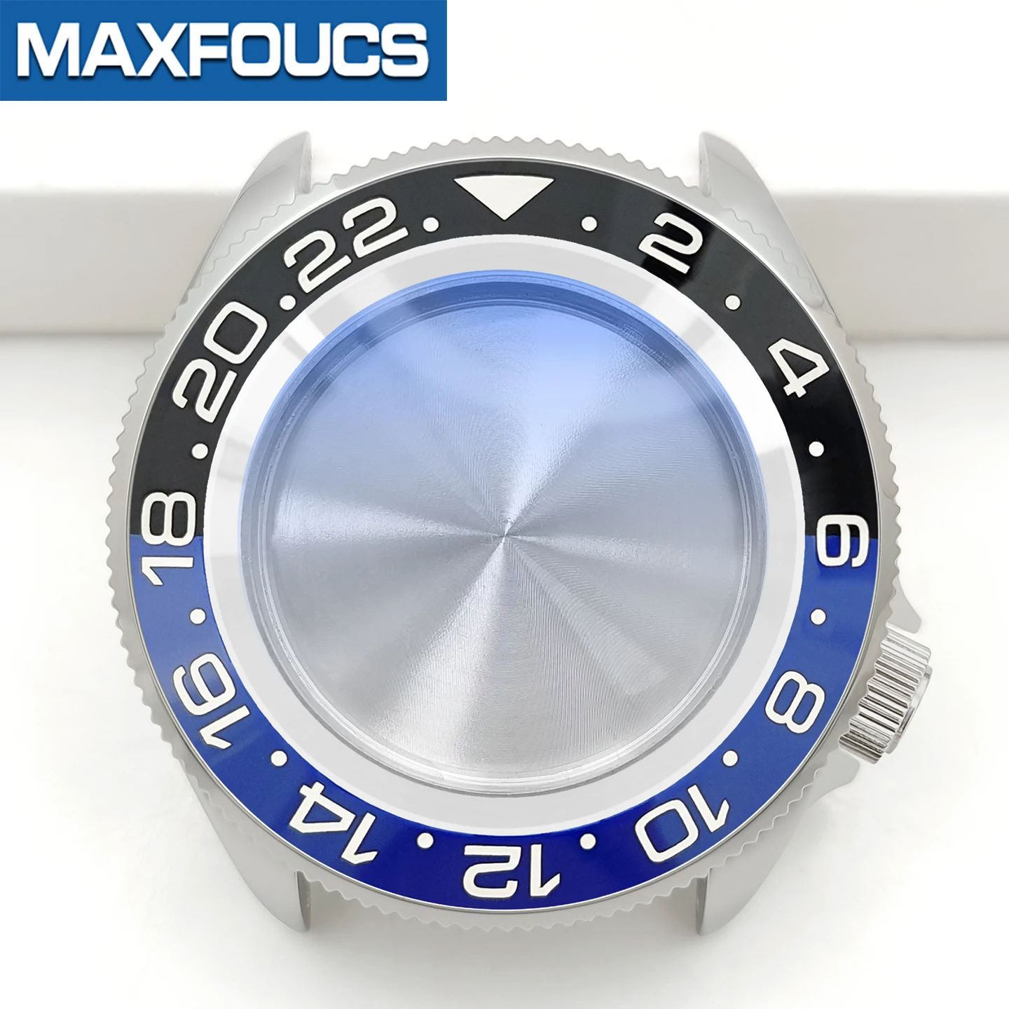 MM300 SKX 3.8 Uhrengehäuse-Set, silberfarben, poliert, passend für NH35/NH36/NH34 MOD-Uhrengehäuse, Teile, Saphirglas-Einsatz, Krone, individuell – Detail 10