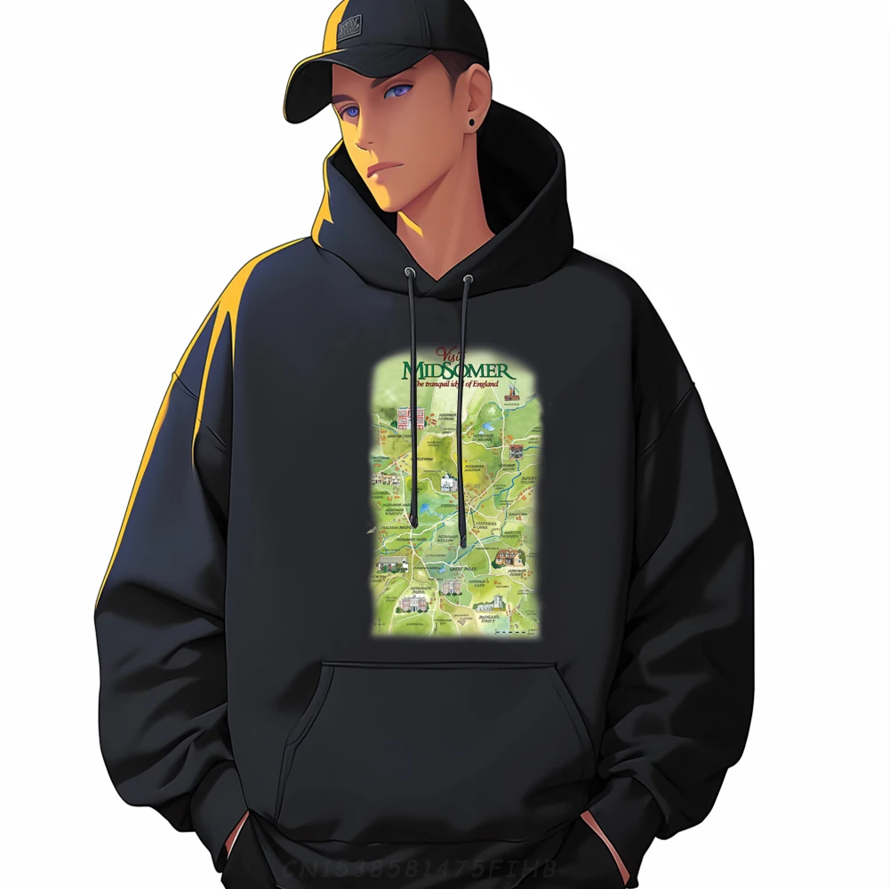 

Hoodies Visit Midsomer Discount Casual Long Sleeve Crew Neck Mens Hoodies Graphic Printed Fashion Sweatshirt
