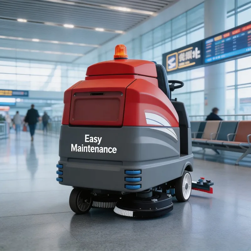 Walk Behind Floor Scrubber 22000sqft Efficiency Automatic Floor Scrubber Dryer for Industrial Warehouse Logistics Center