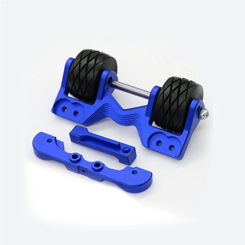 

MYMF-Suitable For 1/10 TRUCK-89076 Aluminum Adjustable Angle Rear Lift Remote Control Car Tire Set Replacement Accessories