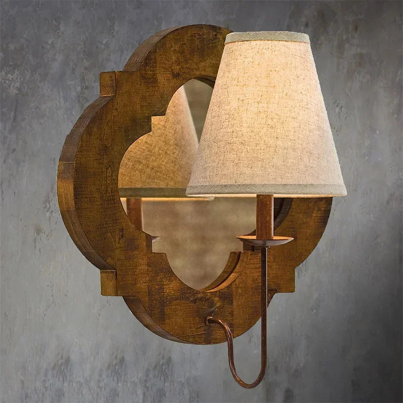 Country single-headed wall lamp warm bedroom bedside living room background dining room corridor aisleсветильник настенный  벽등