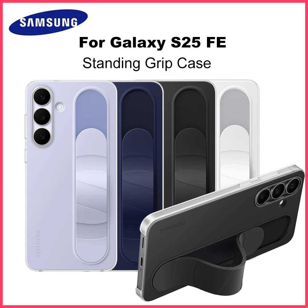 Original Samsung Standing Grip Case EF-GS731 for Galaxy S25 FE Finger Holder Slim Design Standing Grip Case Genuine