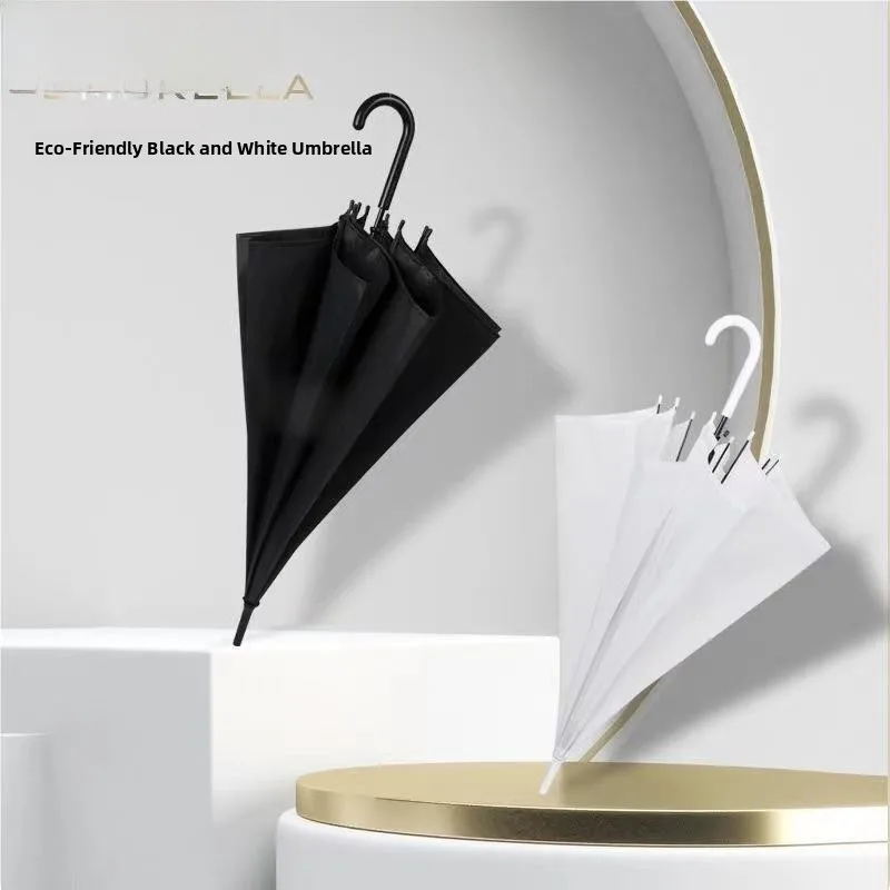 

Экологичный прозрачный зонт Bla с длинной ручкой для детских садов, с рекламным принтом, белый маленький зонтик