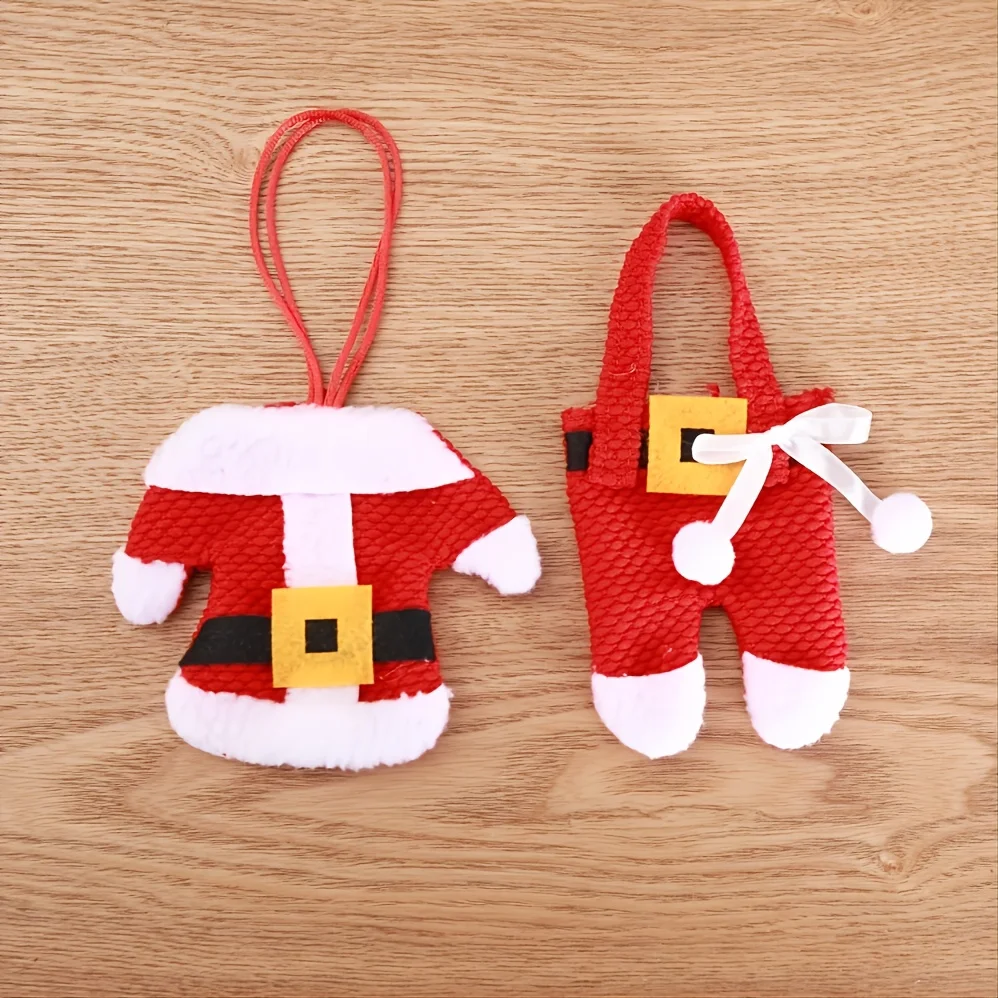 6 PCS Christmas Decorations, Christmas Pants, Gift Bags, Small Pants Shaped Candy Bags, Tote Bags