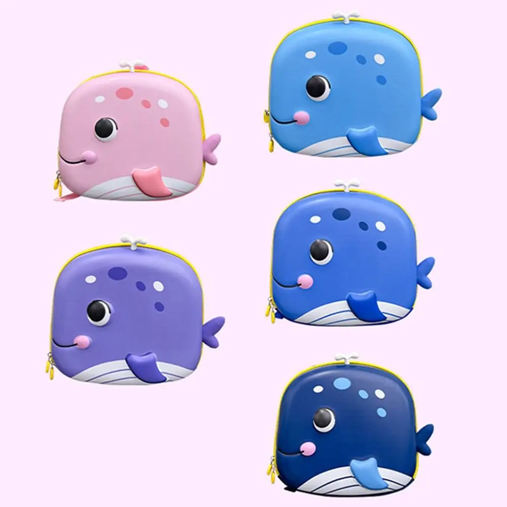 Cartoon Children School Bags 3D Animals EVA Hard Shell Hard Eggshell Backpack Large Capacity Casual Whale Kid Backpacks