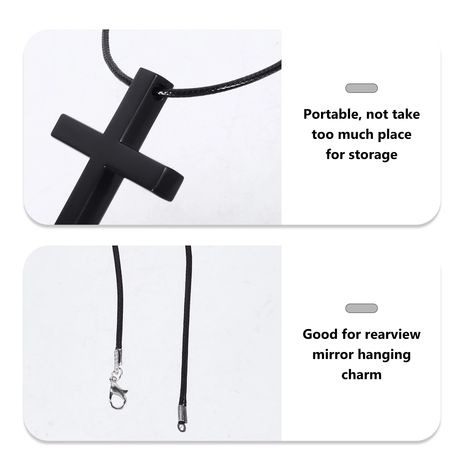 

Car Cross Hanging Decoration Metal Pendant Ornament Rearview Mirror Pendants Black Man