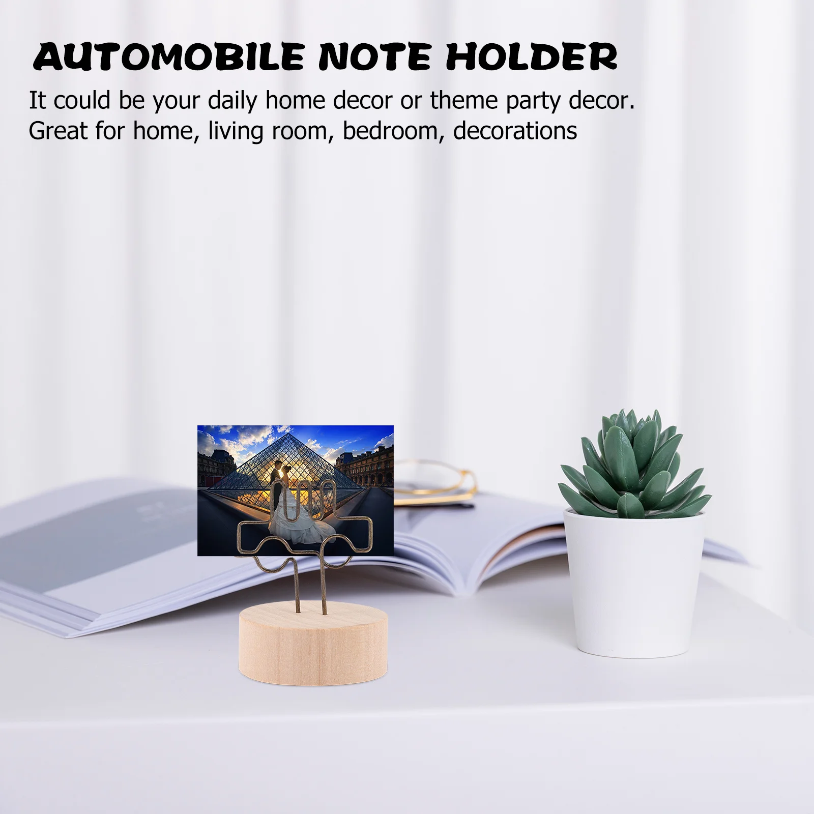 

12 Pcs Cartoon Business Card Holder Photo Clip Signage Stand Placement Clips Picture