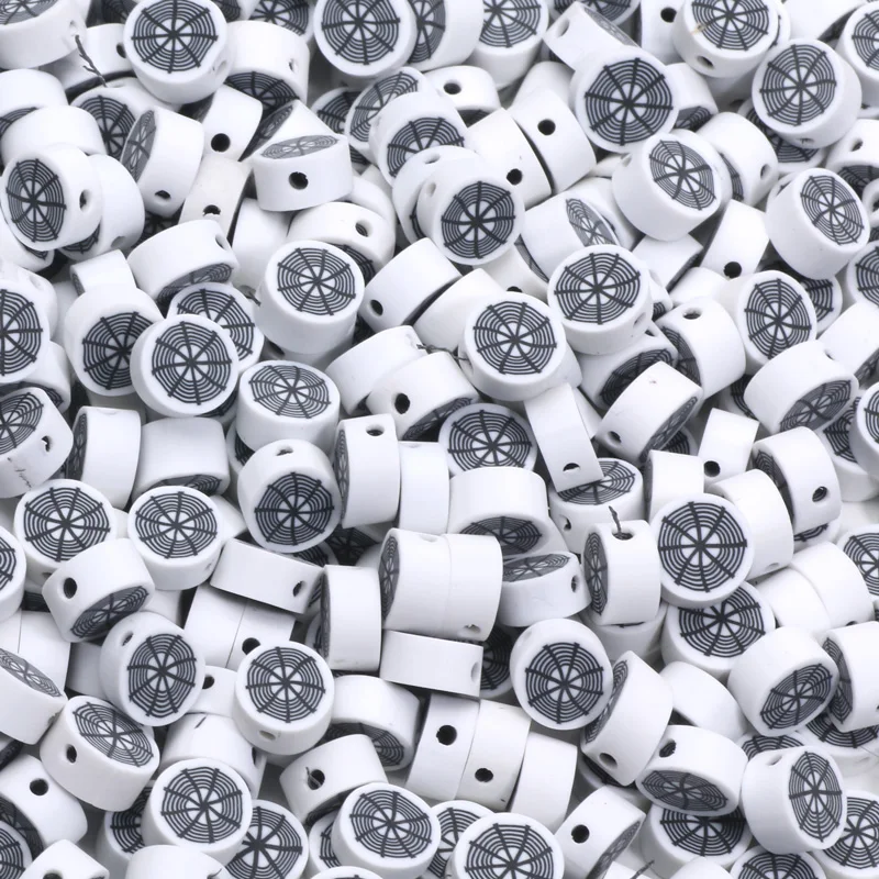 20/50/100 stücke 9mm Spinnennetz Polymer Clay Perlen lose Spacer Perlen für Schmuck machen DIY handgemachte Armband Halskette Zubehör