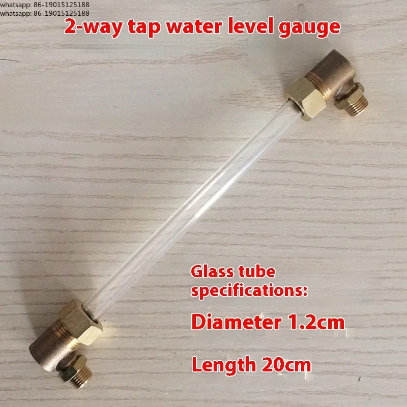 High Temperature Boiler Water Level Gauge - Copper Joint Glass Tube Liquid Level Indicator for Steam Boilers & Pressure Vessels