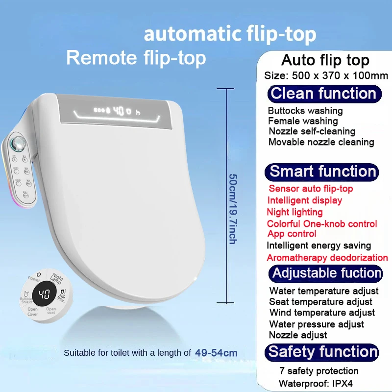WETIPS AI Toiletten Tapa WC Japonesa Verwarmde Cuvette Toilet Japanse Smart WC App Bestuurde Toiletbril met Bidetfunctie