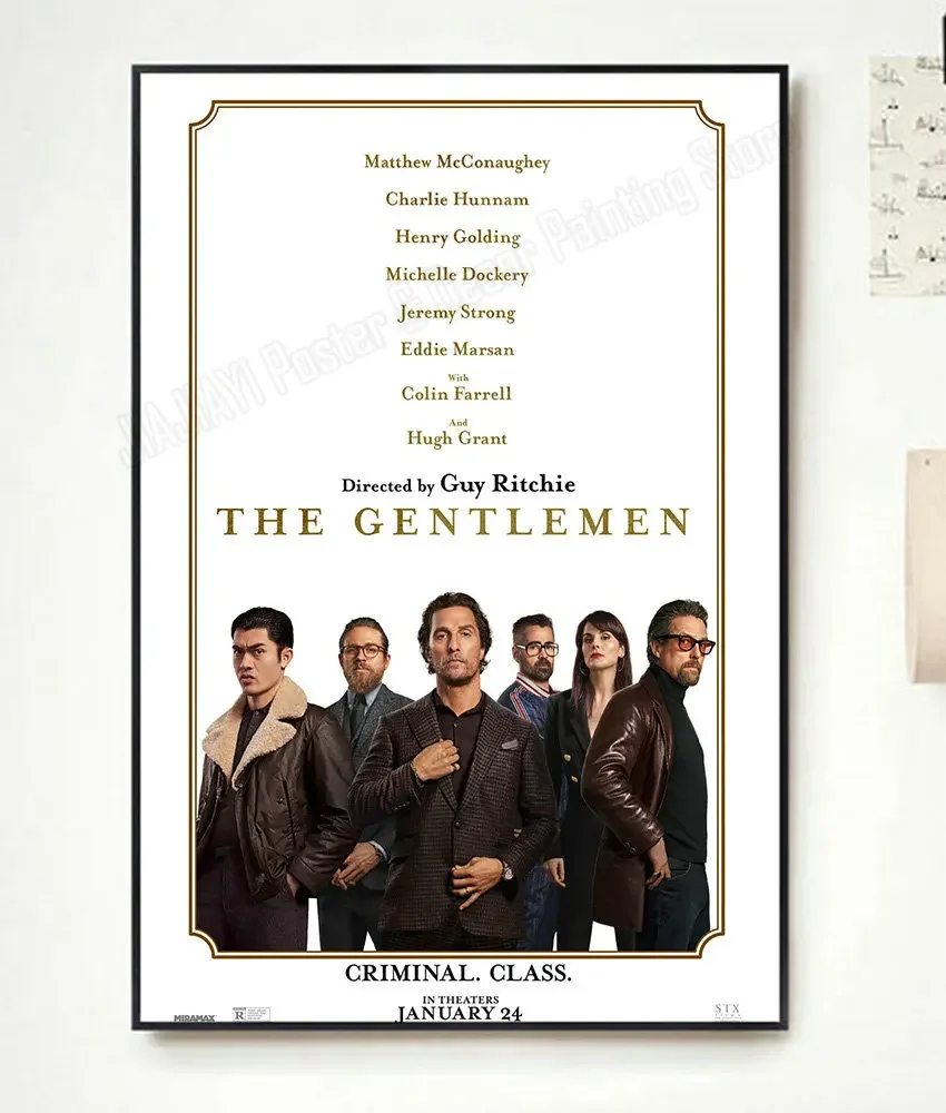 NP037 The Gentlemen Movie 2 Classic Film Fashion Trend Beautiful home Art Decor Silk Poster Wall Sticker Deco Gift