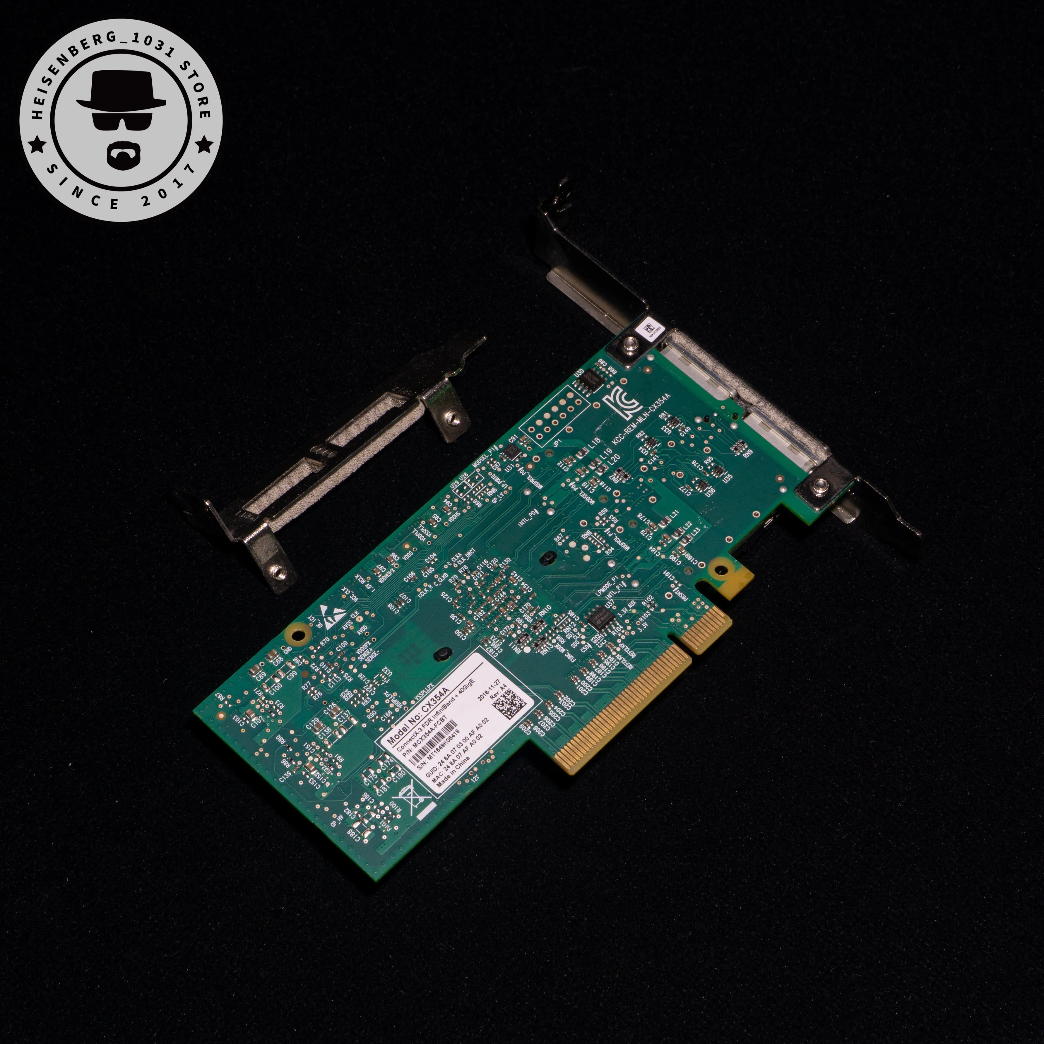 CX354A Genuine Mellanox MCX354A-FCBT FDR InfiniBand + 40GigE Dual-Port QSFP Adapter Both Brackets