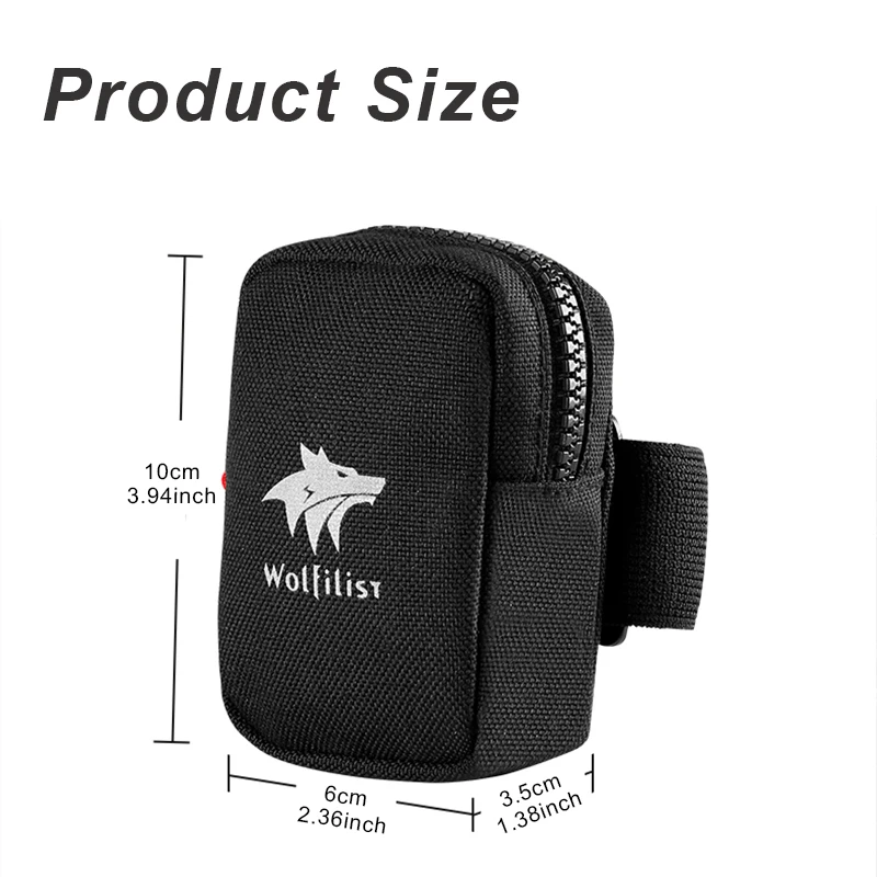 WOLFILIST Bike Seat Bag - Small Bike Saddle Bags with Reflective LOGO, Compact Design for Everyday Travel Bicycle Accessories