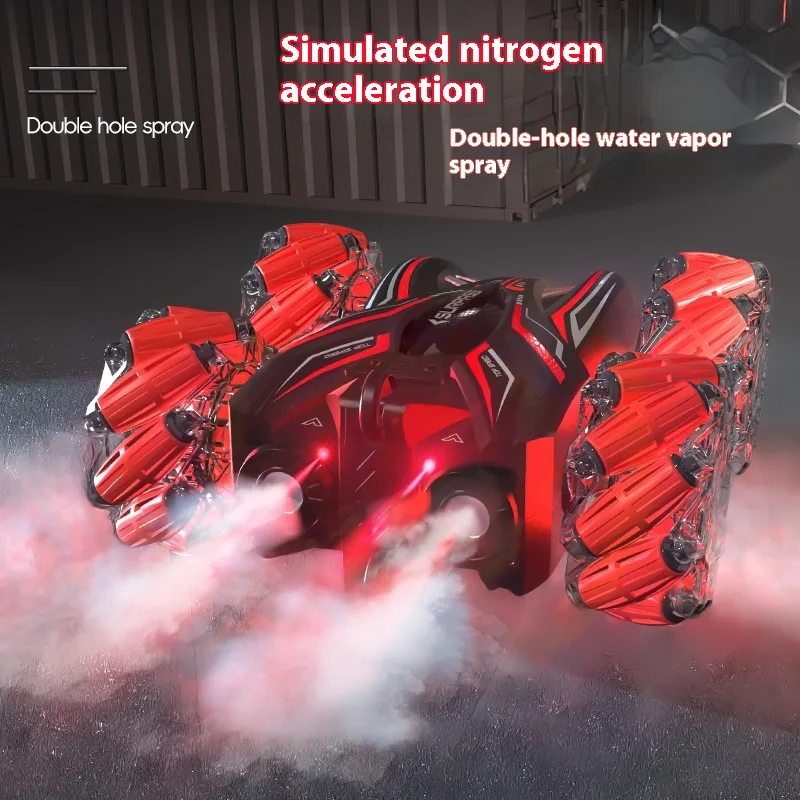 Children'S Spray Lighting Double-Sided Stunt Drift Remote Control Car Four-Wheel Drive Off-Road Vehicle High-Speed Toy Festival