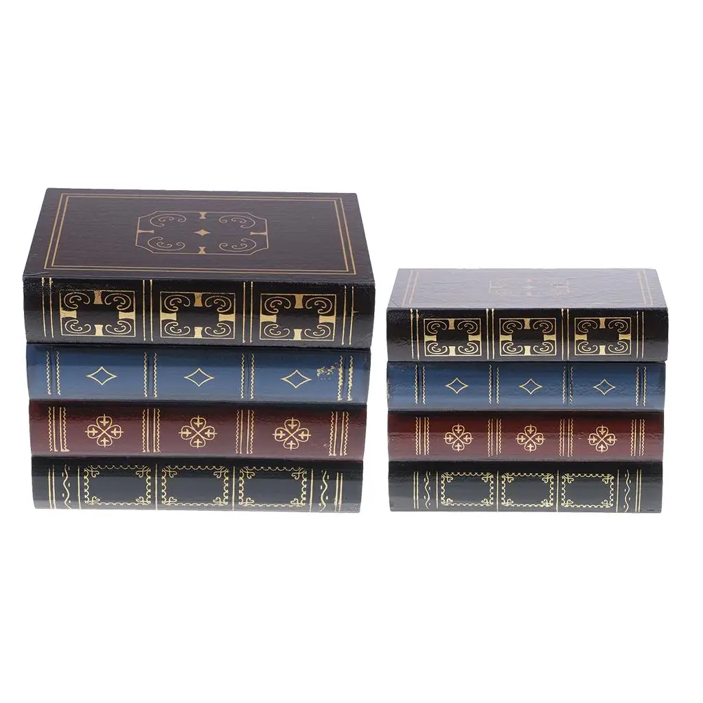 Multifunctional Holder Box Vintage Design Simulated Books Jewelry Storage