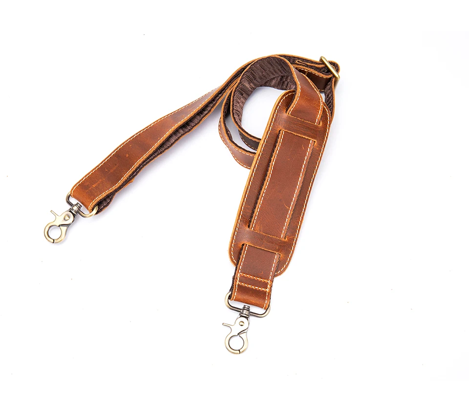 WESTAL Crazy Horse Leather Vintage Shoulder Straps Adjustable Men's Satchel Straps Metal Man Women's Satchel Straps