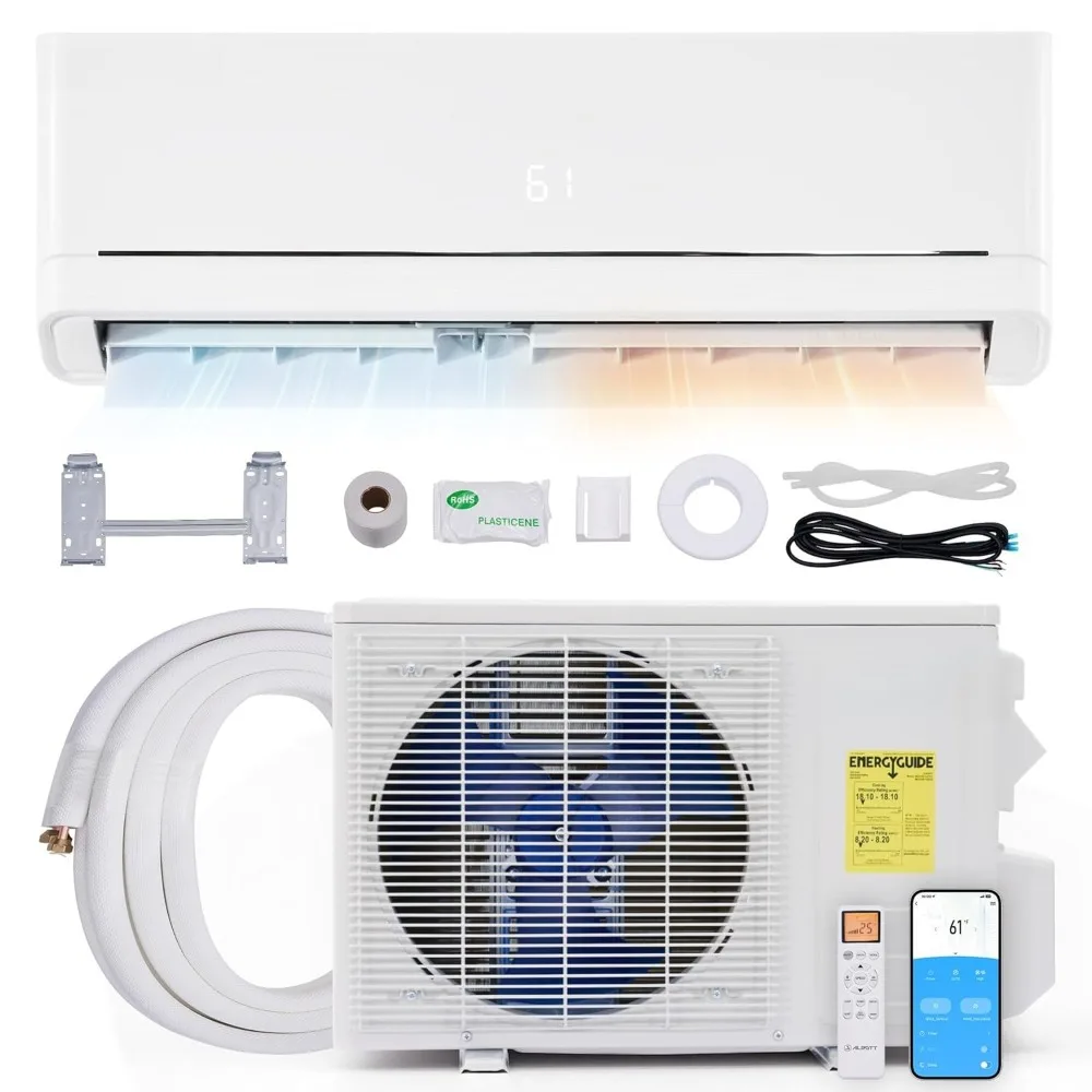 

Mini Split Air Conditioner and Heater, 12,000 BTU, SEER2 18, 115V Inverter Energy-Efficient AC with Self-Cleaning,, Customized