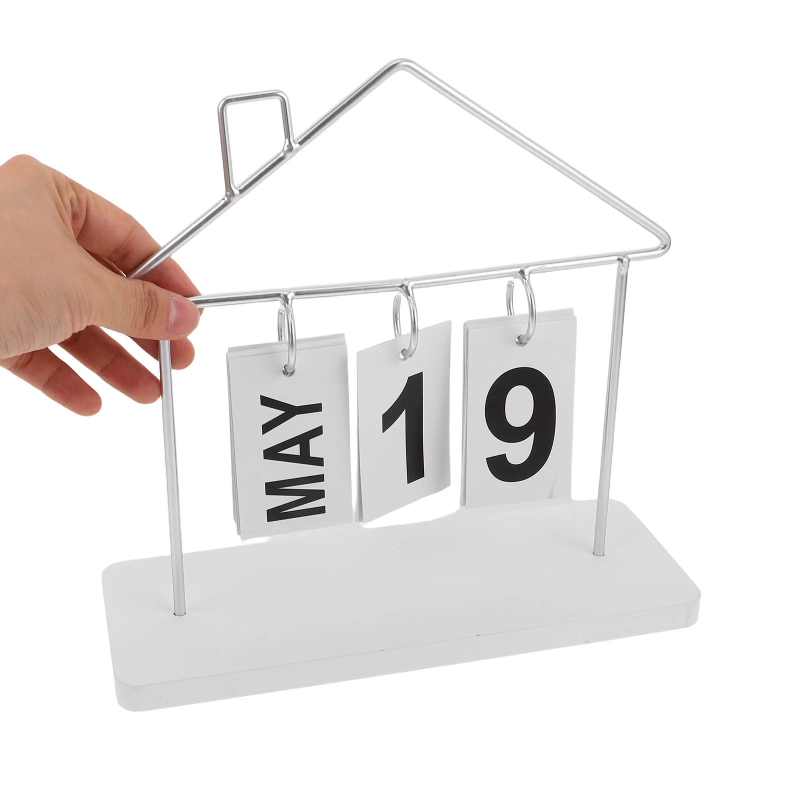 

Creative Perpetual Flip Calendar Metal Desk 2025 Home Office Daily Organizer Reusable Desk Accessory Decorative Calendar
