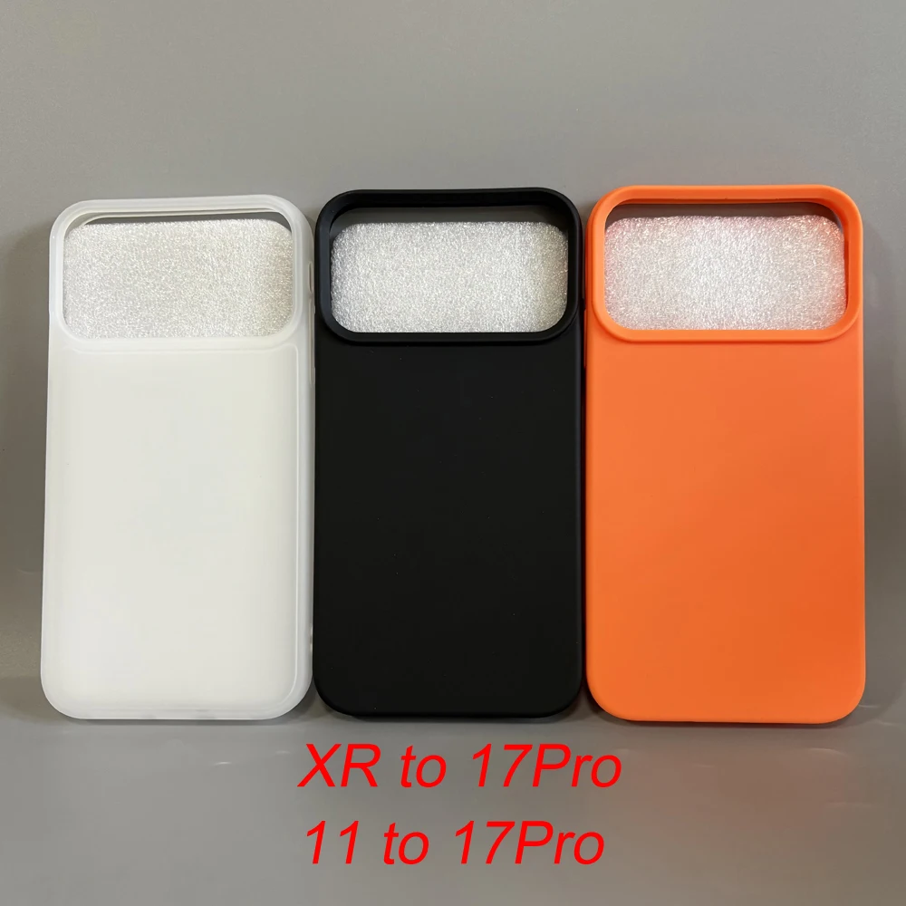 Farbige Handyhülle mit großem Loch für DIY XR bis 17Pro, weiche Silikon-Schutzhülle für XR bis 17Pro – Detail 1