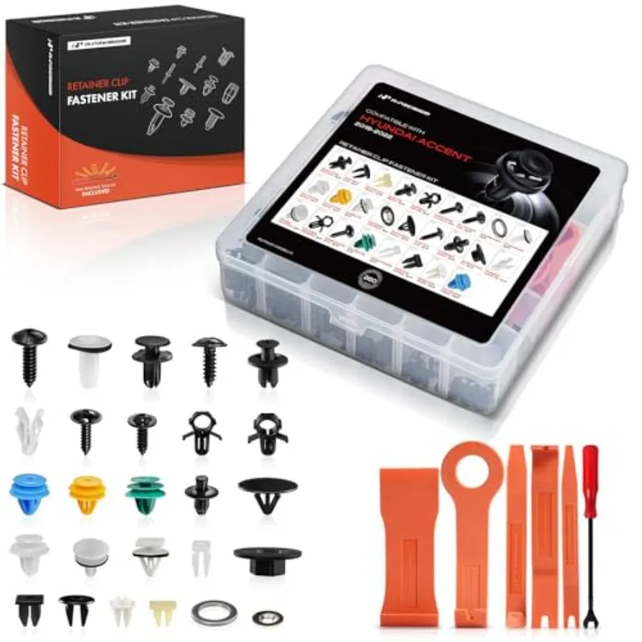 

260-Pack 19-Type Car Retainer Clip Kit Compatible with Hyundai Accent 2018-2022 Bumper Fender Liner Door Panel Auto Push Pin Pl
