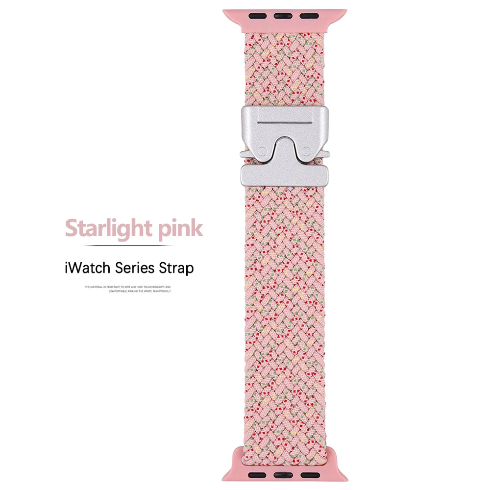 Nylonarmband für Apple Watch, 46 mm, 45 mm, 44 mm, 49 mm, 42 mm, 41 mm, Fallschirmarmband, iWatch Series Ultra 4, 3, 2/12, 11, 10, 9, 8, SE, Armband. – Detail 20