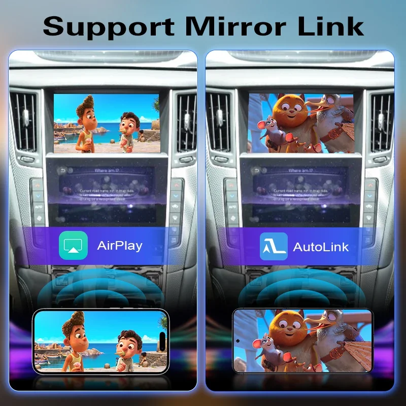Wireless CarPlay Android Auto for Infniti Q60/QX50 2013-2015 Mirror Aftermarket CarPlay Upgrade Retrofit Multimedia Navigation
