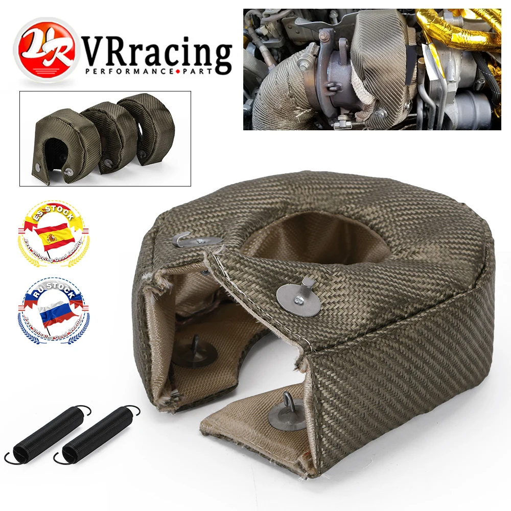 

VR - 100% Full Titanium T3 Turbo Charger Heat Shield Cover Blanket Fit For : T2 T25 T28 GT28 GT30 GT35 Car Accessories