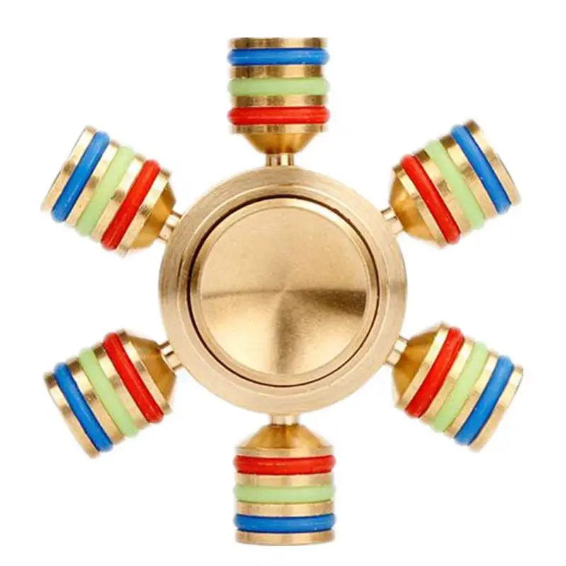 6-armiger Metall-Handspinner – Dekompressions-Zappelspielzeug, EDC-Gadgets, Angst- und Stressabbau für Erwachsene und Kinder, Antiestres-Juguete