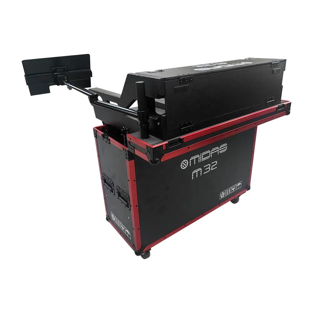 Flight Case Midas M32 personalizzato con supporto per Laptop versione idraulica Pa Sound System Studio Digital Mixer Flight Case