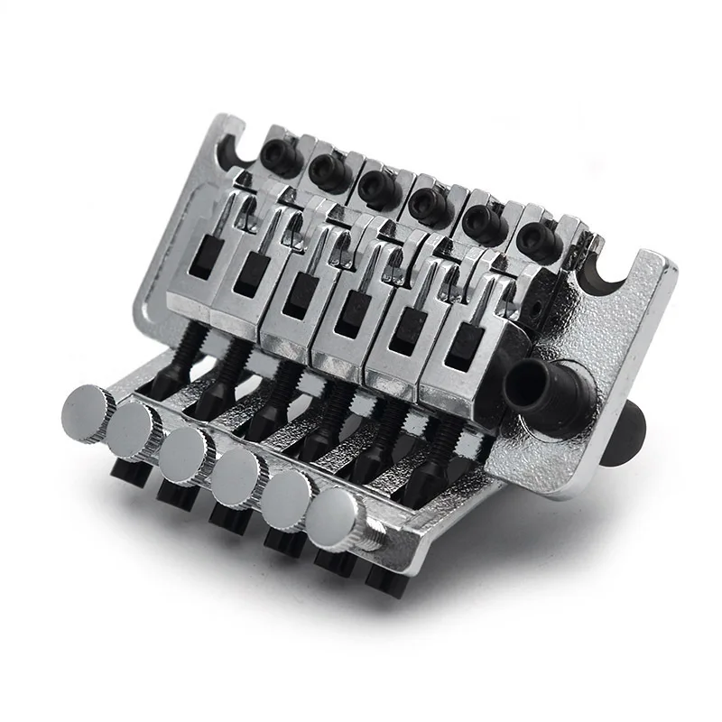 A Set Of Black Silver Golden Electric Guitar Bridge Tremolo Double Locking Systyem Pulled Accessories Parts