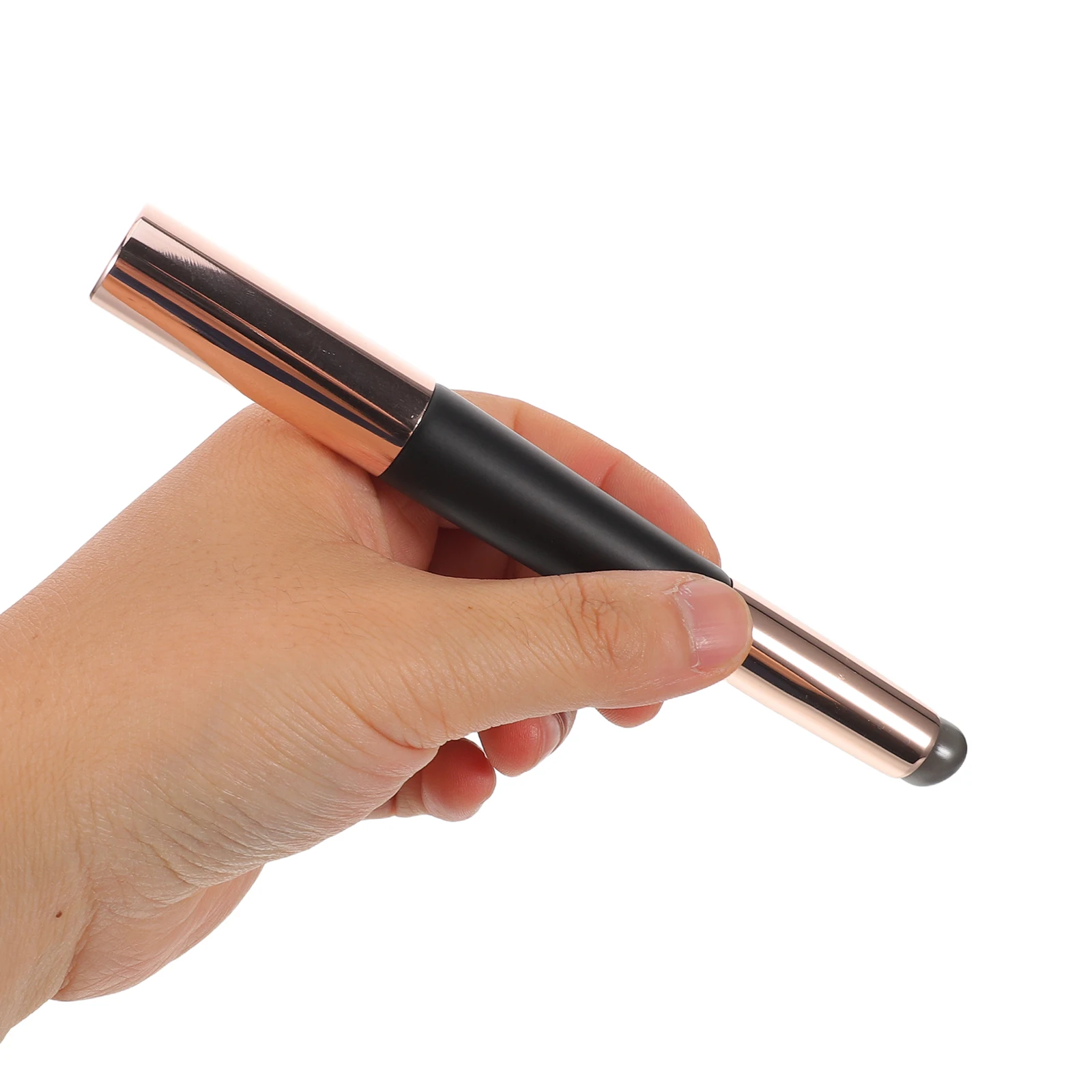 

2Pcs Dual Ended Silicone Concealer Lip Brush Double Sided Makeup Applicator Retractable Design Portable Travel Brush