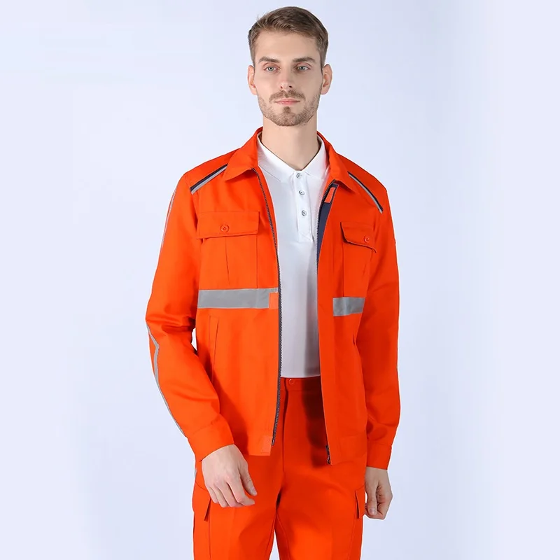 Hi Vis safety work clothes sanitation work suit male municipal cleaner Coverall Mechanic repairman garden workshop labor Uniform