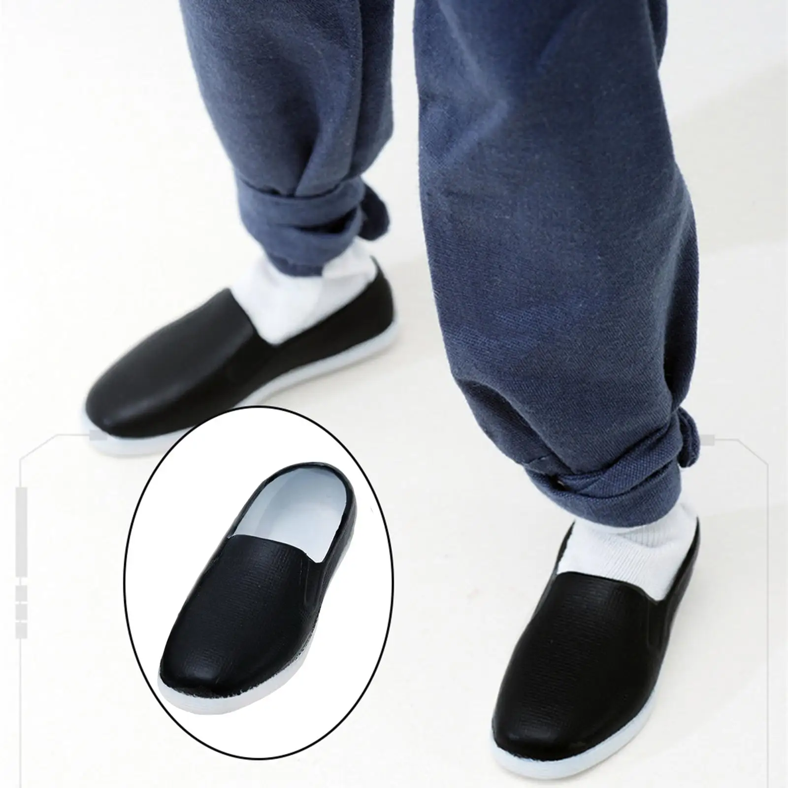 1/6 Scale Cloth Shoes PVC Model Shoes Toy for 12 Inch Action