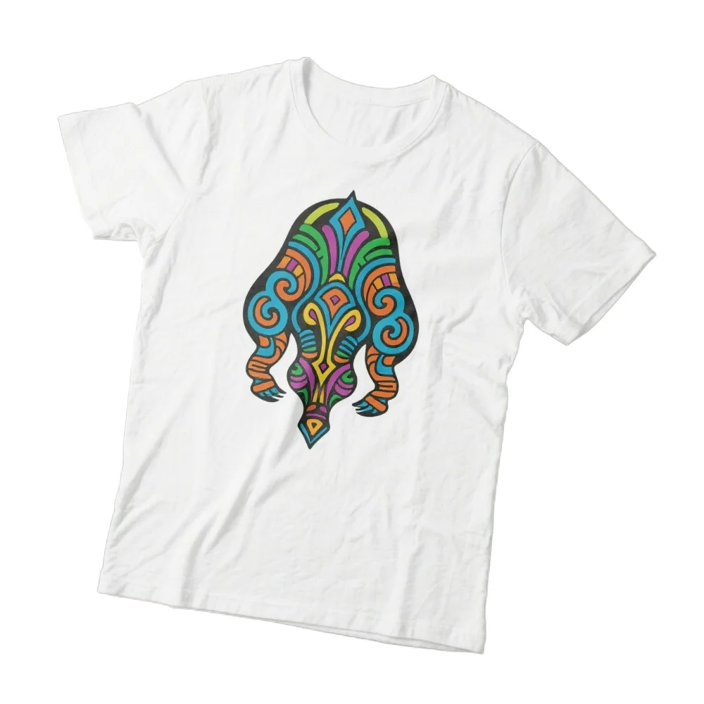 

Creative Design Visionary & Psychedelic Totems Graphic Printed T-Shirt. Summer Cotton Short Sleeve O-Neck Mens T Shirt S-3XL