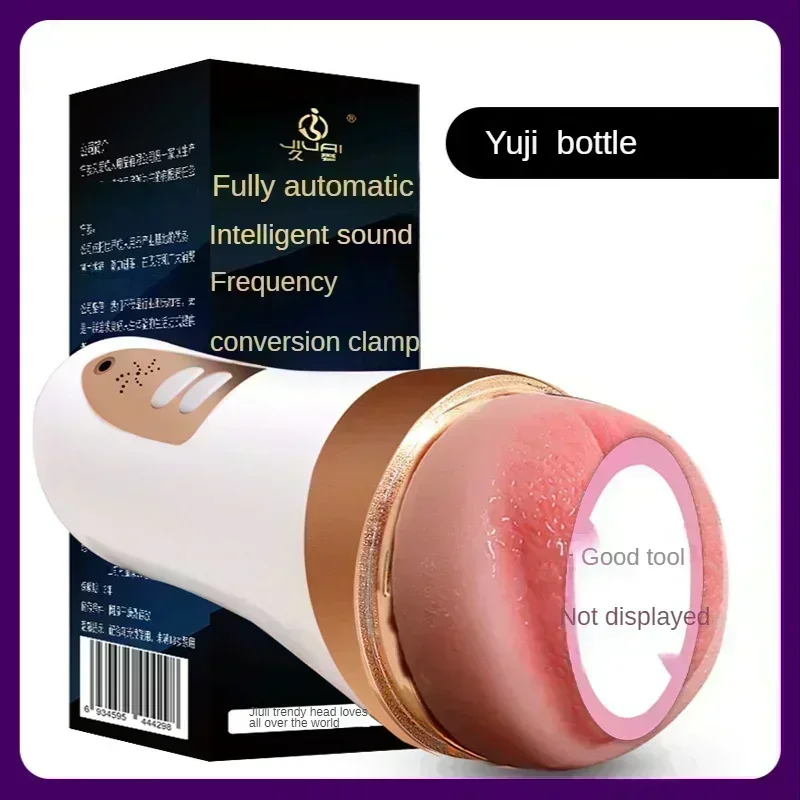 Potente taza de masturbación, vibrador vaginal realista, Juguetes sexuales para hombres, simulador de mamada, masturbador masculino automático para adultos 18 +