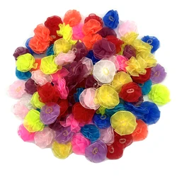 100pcs Lace Pet Dog Hair Bows Handmade Pet Hair Accessories Rubber Bands Pet Supplies Pet Dog Grooming Accessories