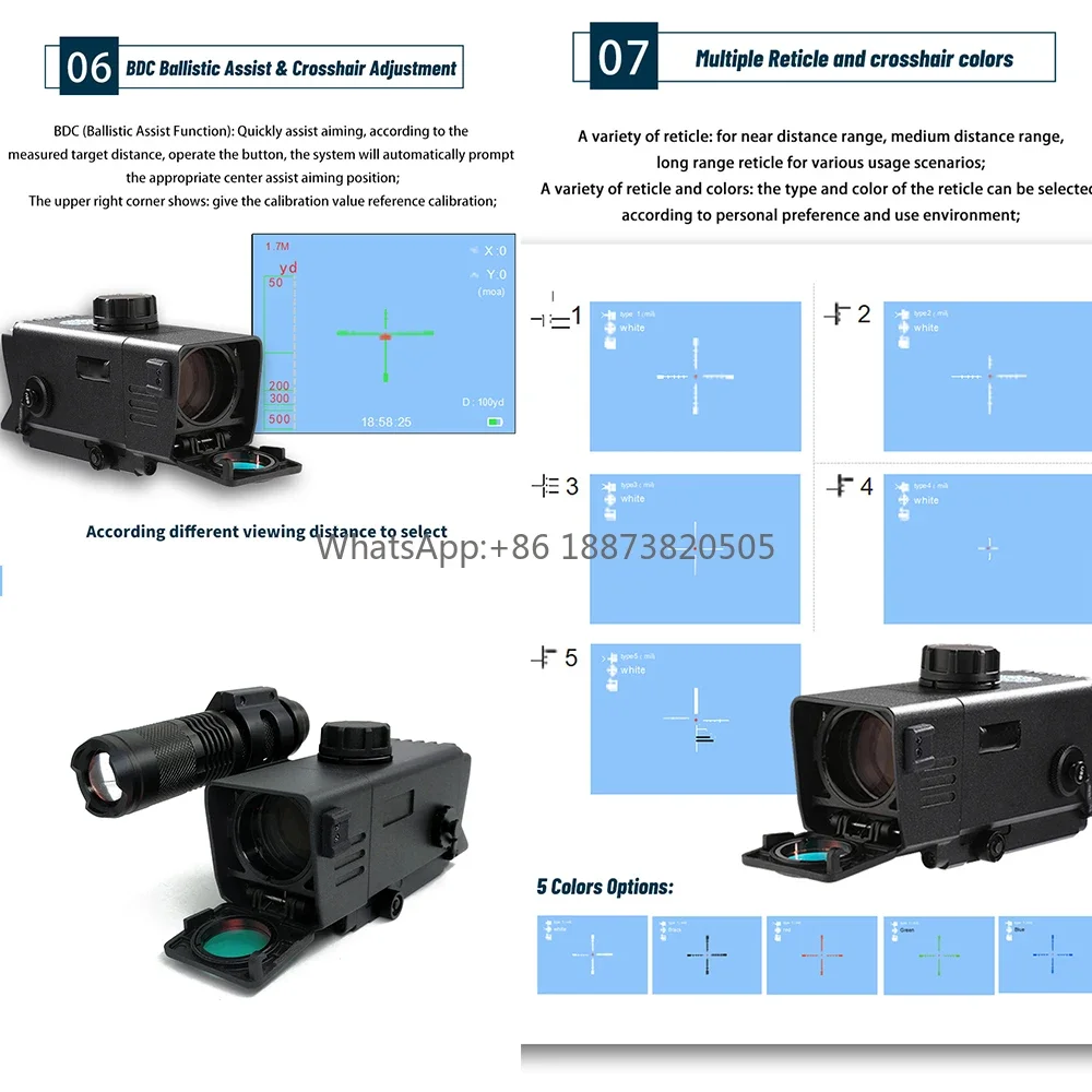 2023 New Upgrade TRD10PRO Infrared Digital Full Red Dot Sight Night Vision Spotting Scope GPS Compass picture & Video recorder