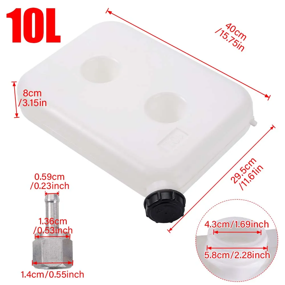 10L Diesel Heater Fuel Tank Thick Plastic 12V 24V 2KW 5KW 8KW Universal RV Truck Boat Caravan Translucent With Mounting Kit