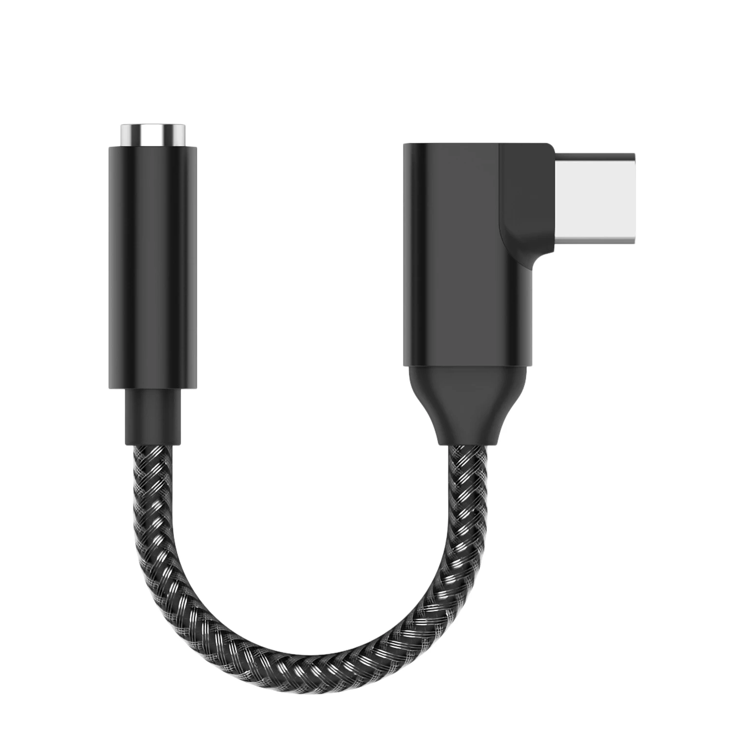 USB C إلى 3.5 مللي متر سماعة محول 90 درجة نوع C المحمولة سماعة مكبر للصوت DAC لباد برو هواوي سامسونج غالاكسي