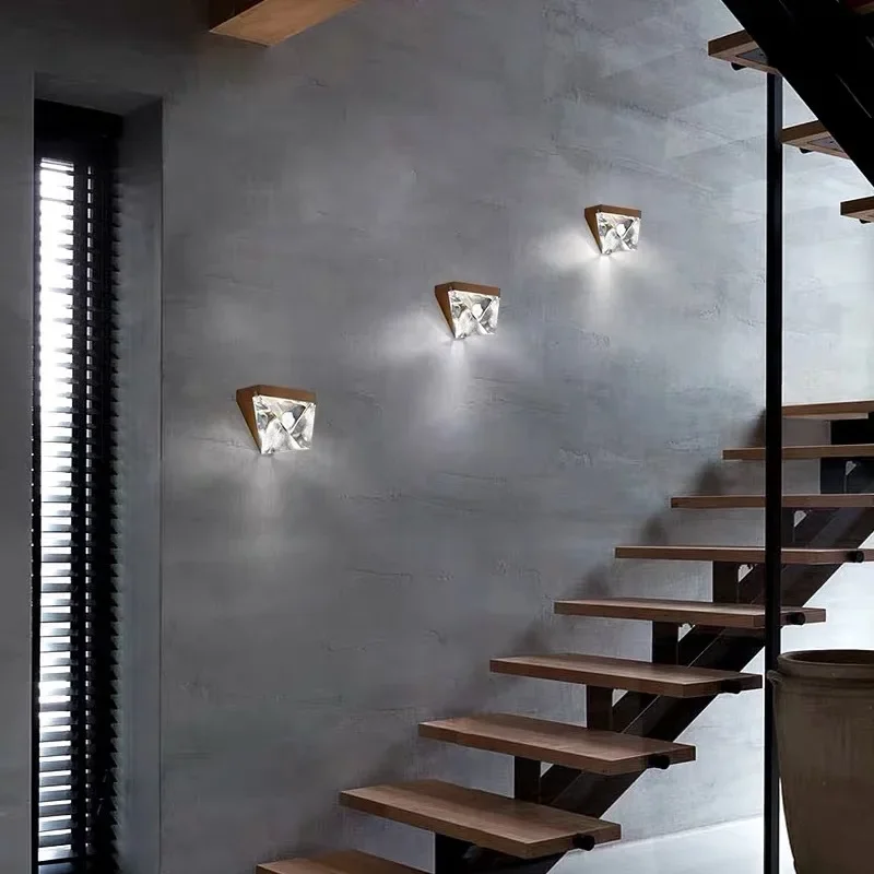 Crystal Wall Sconce Lights Fixture for Living Room Bedroom Hallway Home Lighting Decoration Lamps Luminaire Stairs image 3