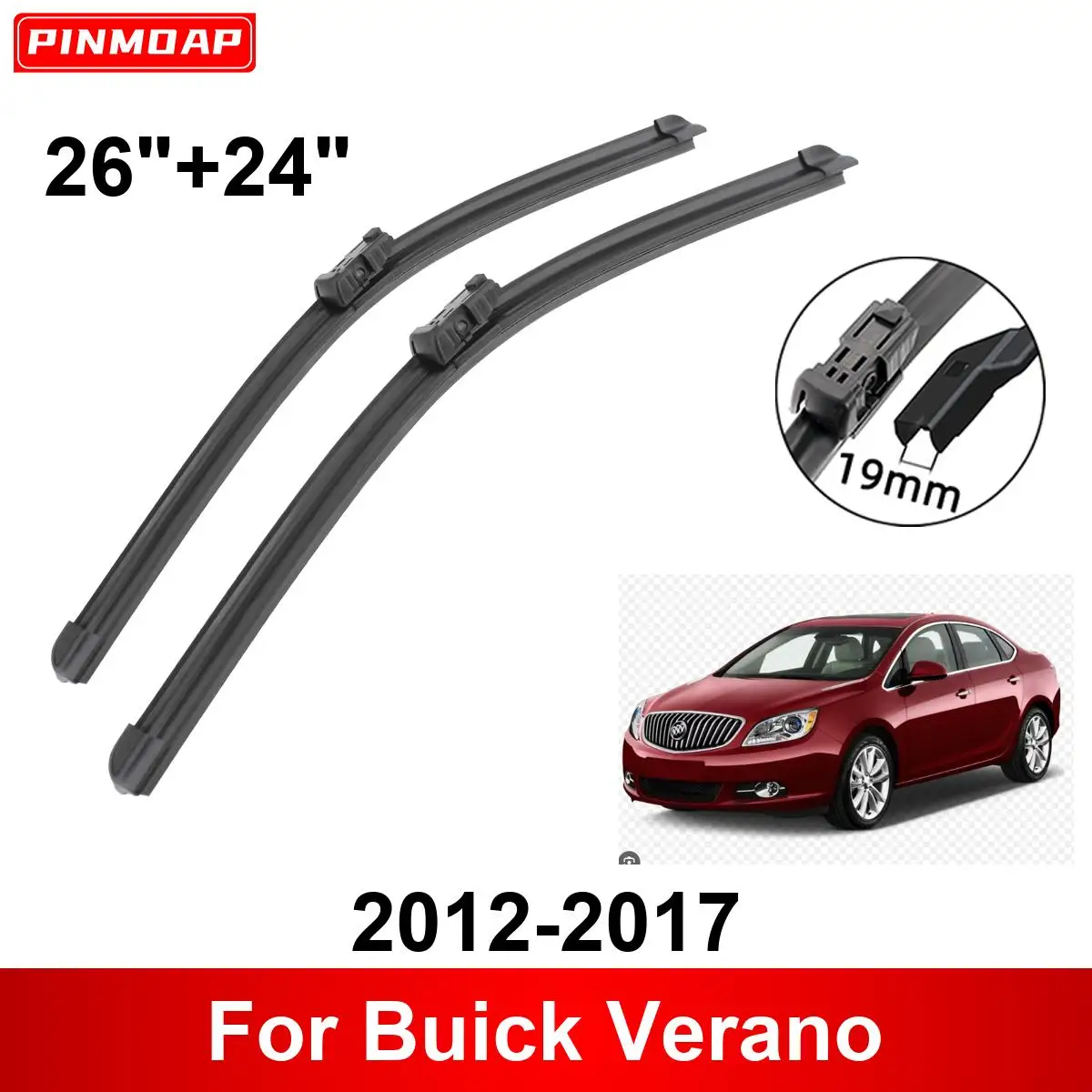 

Щетки стеклоочистителя для Buick Verano, 2012-2017, 26 + 24 дюйма, 2012, 2013, 2014, 2016, 2017