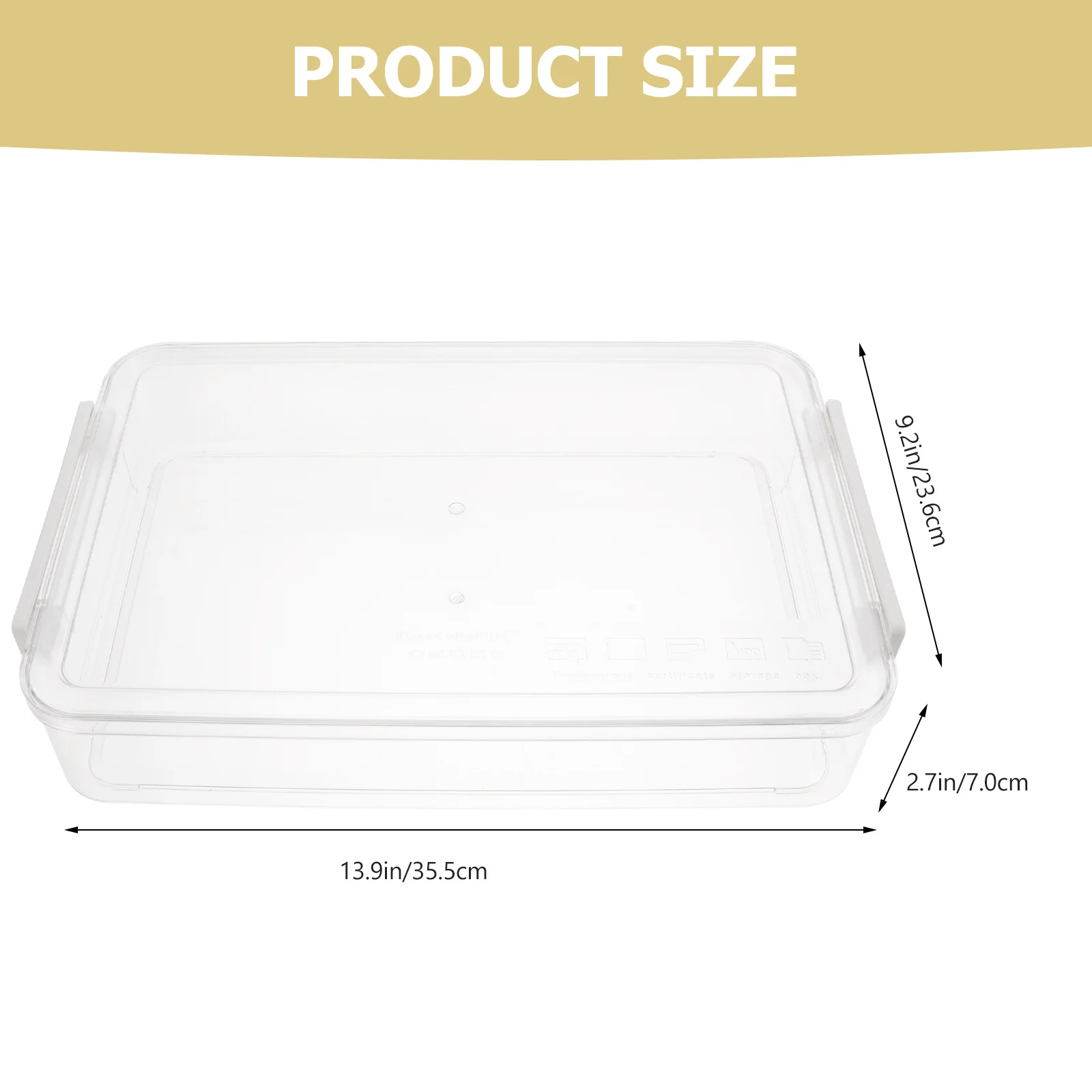 صندوق ملفات شفاف قابل للتكديس منظم تخزين المستندات للمنزل والمكتب صندوق مجلد الملفات صناديق المستندات مع غطاء