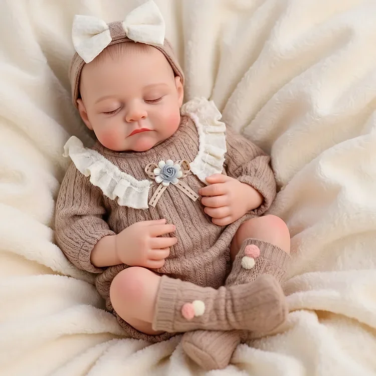 Liors 16 Inch Lifelike Reborn Baby Dolls Silicone Sleeping Infant Girl