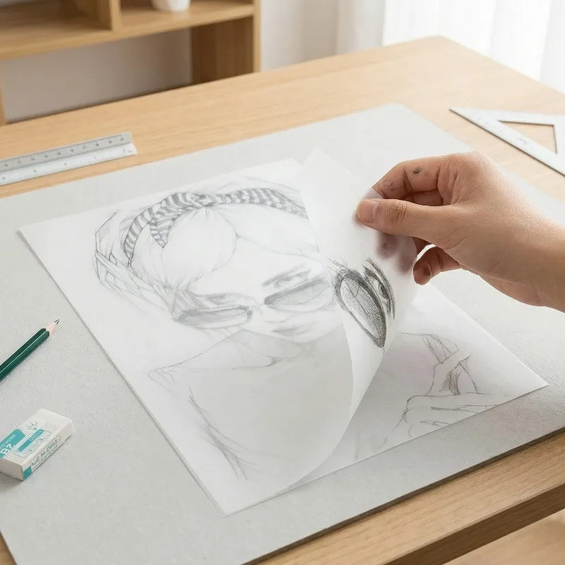 A4 Tracing Paper 100 Sheets Transparent Copy Paper For Hard Pen Calligraphy Practice Handwriting Learning Art Sketch Stationery