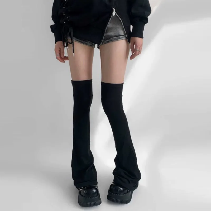 Y2K Leg Stockings Elasticity Slimming Knee Socks Japanese Style Spicy Femboy Over The Knee Horn Shaped Cuffs Sexy Accessories