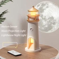 Proiezione lunare Luce Faro Sensore di movimento Luci notturne Telecomando Lampada a candela finta Decorazione della stanza Luci decorative per l'ingresso