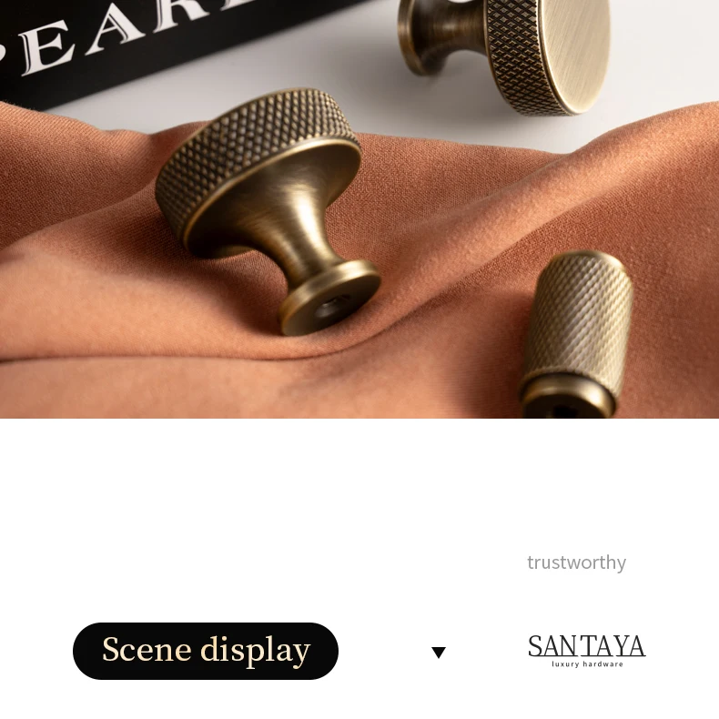 Santaya Solid Antique Brass Diamond-cut Cross Knurl Pattern Bronze Wardrobe Cabinet Handles T-bar Knobs Pitch 320mm Long Pull