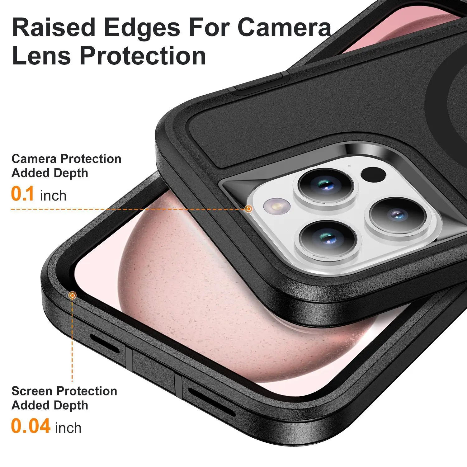 3IN1 Military Level Heavy Duty Shockproof Case For iPhone 16 15 14 13 ProMax PLUS For Magsafe Magnetic Wireless Charging Cover